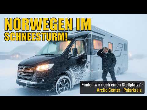 Schneesturm am Arctic Center – Campen unmöglich